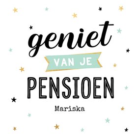 Felicitatiekaart pensioen sterretjes