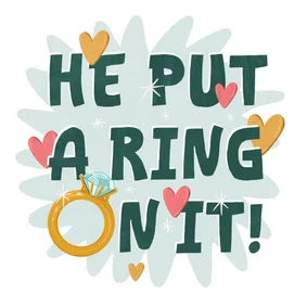 Felicitatiekaart verloofd ring gefeliciteerd veel geluk