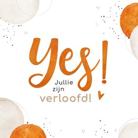 Felicitatiekaart yes jullie zijn verloofd