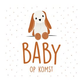 Felicitatiekaart zwanger met lieve knuffel
