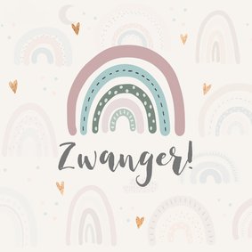 Felicitatiekaart zwanger - Regenboogje