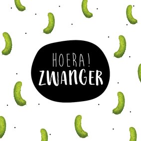Felicitatiekaart zwangerschap met augurken