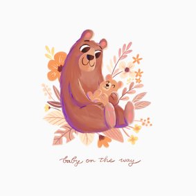 Felicitatiekaart zwangerschap met beren