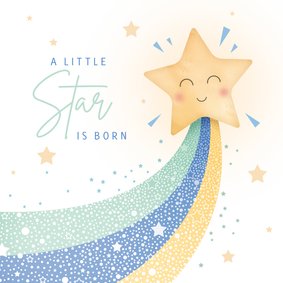 Felicitatiekaartje a Little Star is Born - Jongen