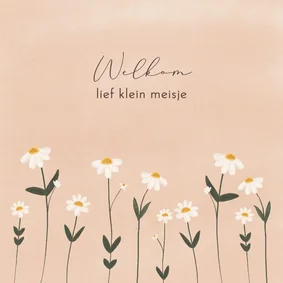 Felicitatiekaartje geboorte meisje madelief