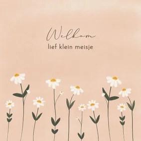 Felicitatiekaartje geboorte meisje madelief