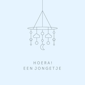 Felicitatiekaartje met mobile voor een jongetje