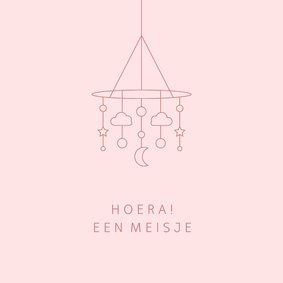 Felicitatiekaartje met mobile voor een meisje