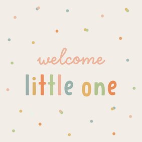 Felicitatiekaartje pastel confetti welcome little one