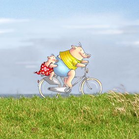 Fietsende varkentjes II