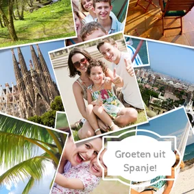 Foto collage kaart - vakantie