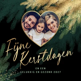 Foto Kerstkaart hart 2027 kersttakken