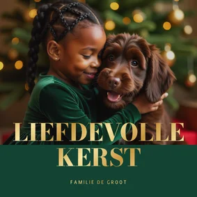 Foto kerstkaart met aanpasbare tekst