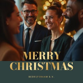 Foto kerstkaart zakelijk met aanpasbare tekst