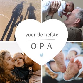 Fotocollage met hartje voor de liefste opa of oma