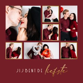 Fotocollage valentijn jij bent de liefste met 7 foto's