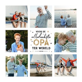 Fotokaart allerleukste opa van de wereld sterren goud
