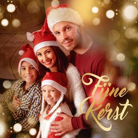 Fotokaart kerst lichteffecten fijne kerst 