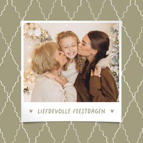 Fotokaart kerst liefdevolle feestdagen luxe patroon
