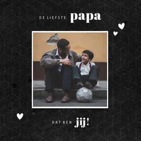 Fotokaart liefste PAPA grafisch donker