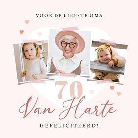 Fotokaart met hart in warme en zachte tinten