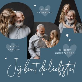 Fotokaart vaderdag opa hartjes liefste opa fijne vaderdag