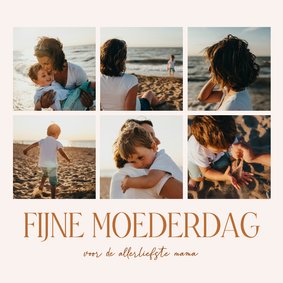 Fotokaartje collage moederdagkaart in stijlvol beige