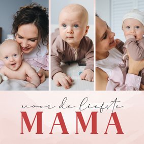 Fotokaartje met fotocollage voor de liefste mama