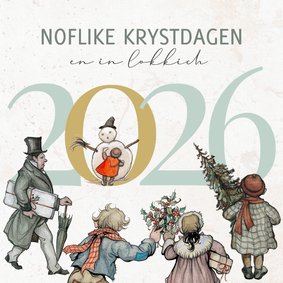 Fryske kaartjes kerstkaart Anton Pieck 2025