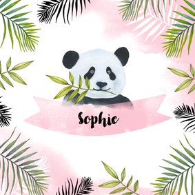 Geboorte meisje pandabeertje aquarel