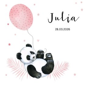 Geboorte meisje pandabeertje ballonnetje