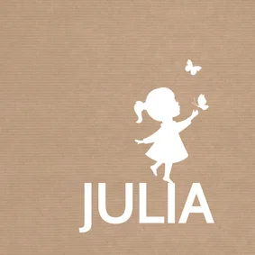 Geboorte Meisje Silhouet Vlinder