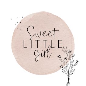 Geboorte Sweet little girl simplistisch en lief 