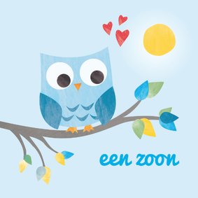 Geboorte zoon - blauw uiltje