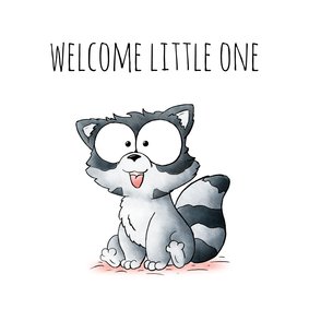 Geboortefelicitatie lief wasbeertje welcome little one