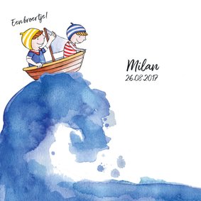 geboortekaart broertje zee