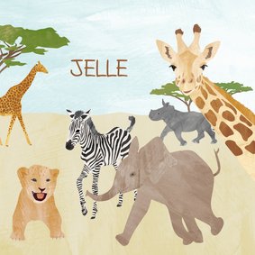 Geboortekaartje safari