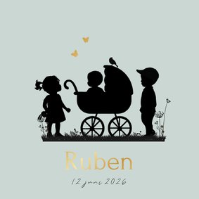 Geboortekaartje silhouet broer