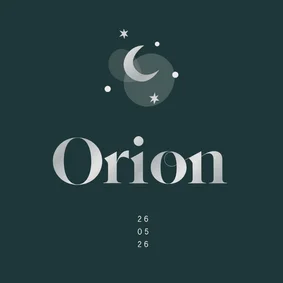 Geboortekaartje zilverfolie maantje en sterren