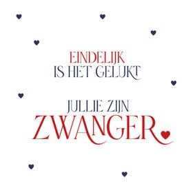 Gefeliciteerd Eindelijk zwanger