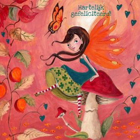 Gefeliciteerd Elfje Herfst Illustratie 1
