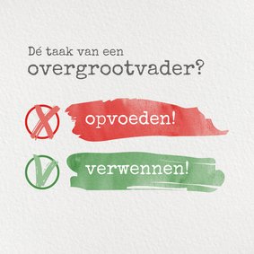 gefeliciteerd overgrootvader