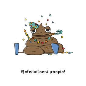 Gefeliciteerd poepie kaart