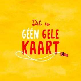Gele (felicitatie) kaart!