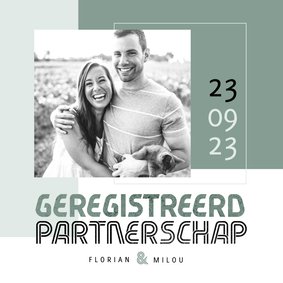 Geregistreerd partnerschap uitnodiging feest modern stijlvol