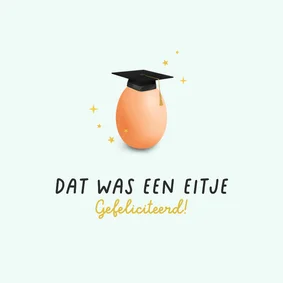 Geslaagd dat was een eitje humor diploma school