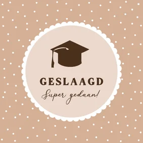 Geslaagd kaart cap terra