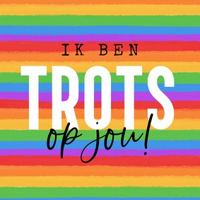 Geslaagd kaart kleurtjes regenboog trots op jou