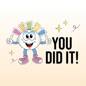 Geslaagd kaart met You did it