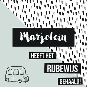 Geslaagd kaart Rijbewijs met naam